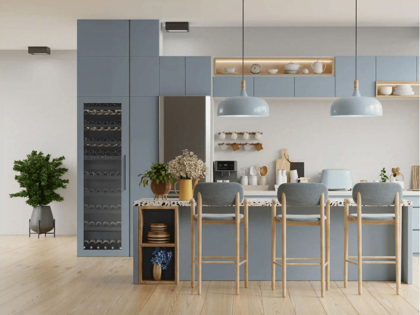 Vilka färger finns det på vinkylar?